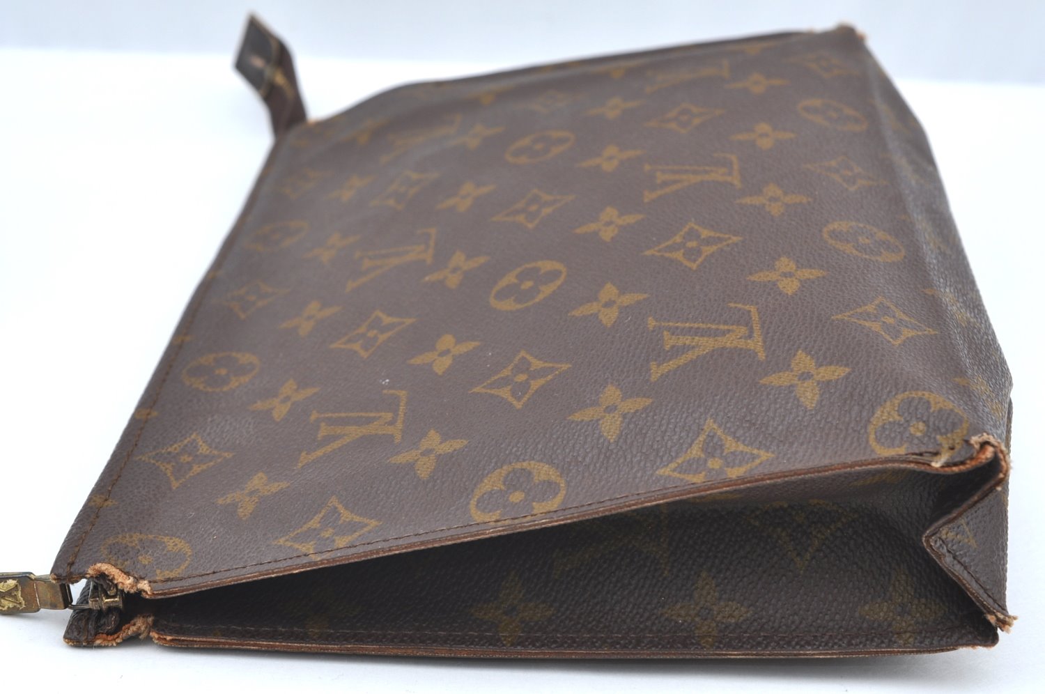 Auth Louis Vuitton Monogram Poche Toilette 26 Cosmetics Pouch Old Model LV K5217