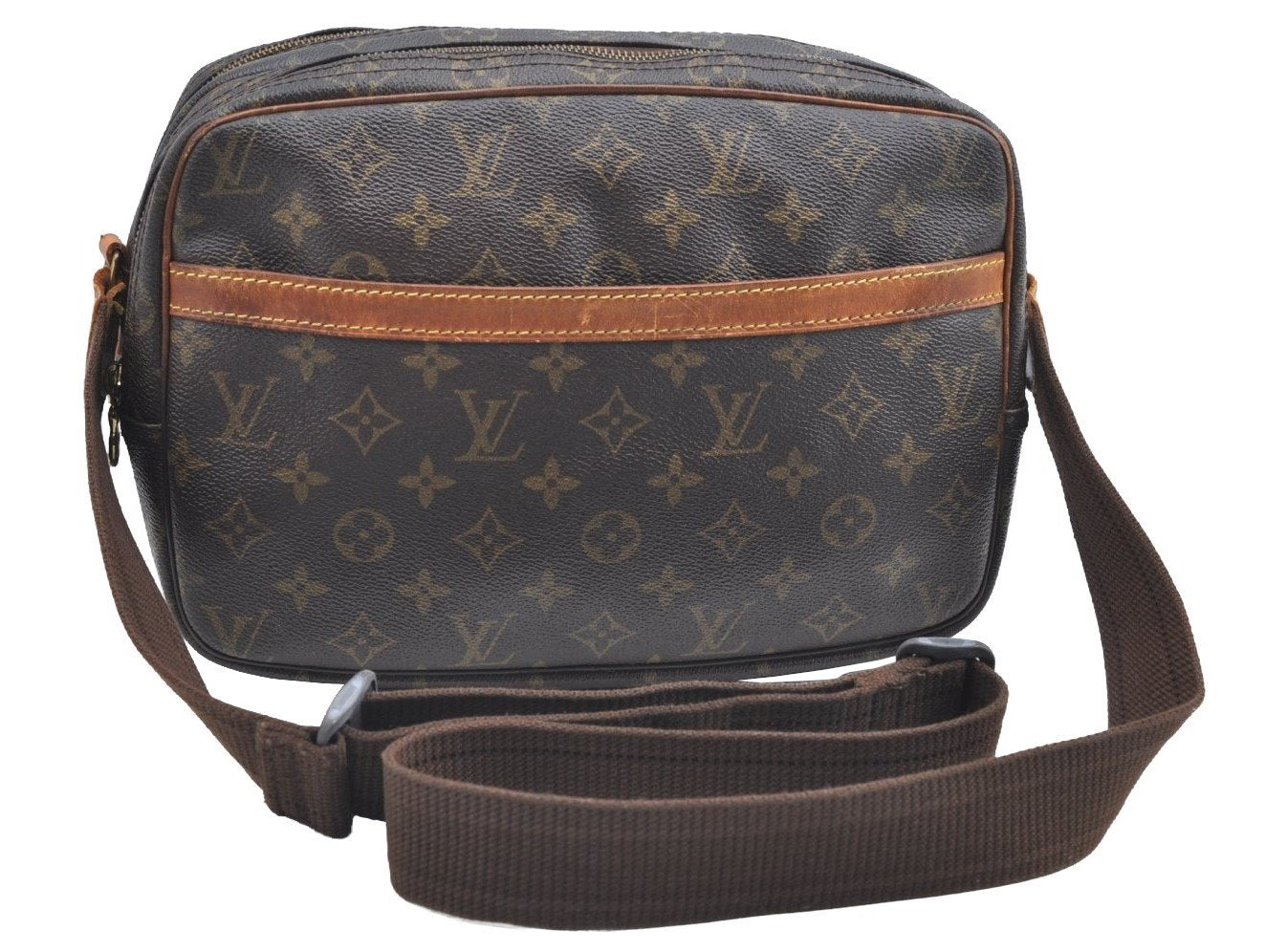 Authentic Louis Vuitton Monogram Reporter PM Shoulder Cross Bag M45254 LV K5218