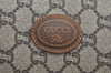 Authentic GUCCI GG Plus Clutch Hand Bag Purse PVC Leather Brown K5219