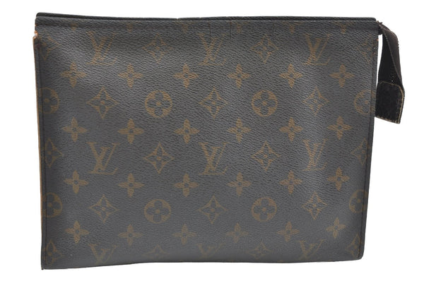 Authentic Louis Vuitton Monogram Poche Toilette 26 Cosmetics Pouch Junk K5224