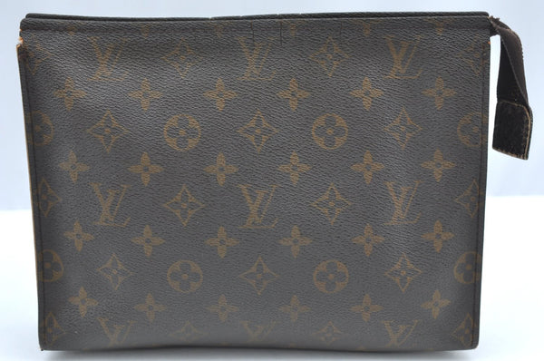 Authentic Louis Vuitton Monogram Poche Toilette 26 Cosmetics Pouch Junk K5224