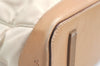 Authentic PRADA Nylon Tessuto Leather Shoulder Tote Bag Beige K5225