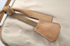 Authentic PRADA Nylon Tessuto Leather Shoulder Tote Bag Beige K5225