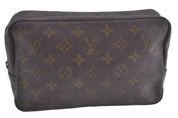 Auth Louis Vuitton Monogram Trousse Toilette 23 Clutch Bag M47524 Junk K5227