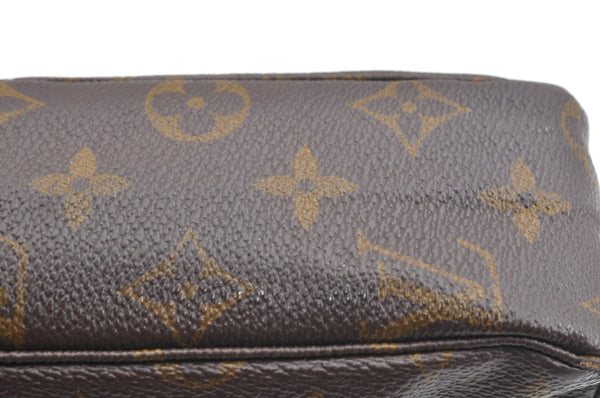 Auth Louis Vuitton Monogram Trousse Toilette 23 Clutch Hand Bag Old Model K5228