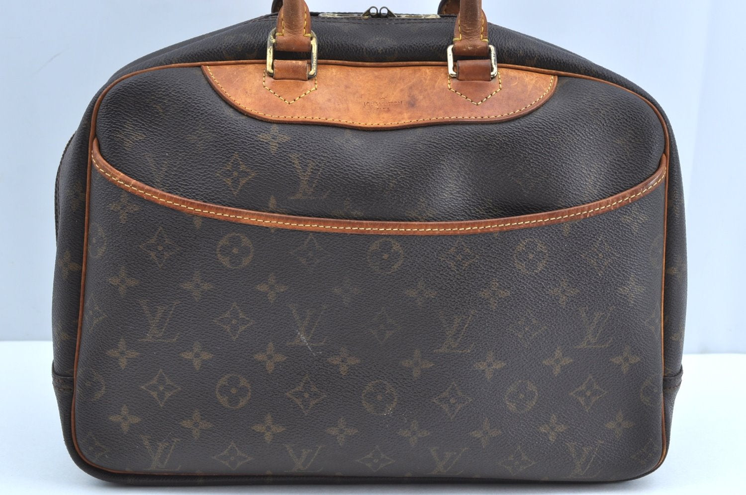 Authentic Louis Vuitton Monogram Deauville Hand Bag M47270 LV K5230
