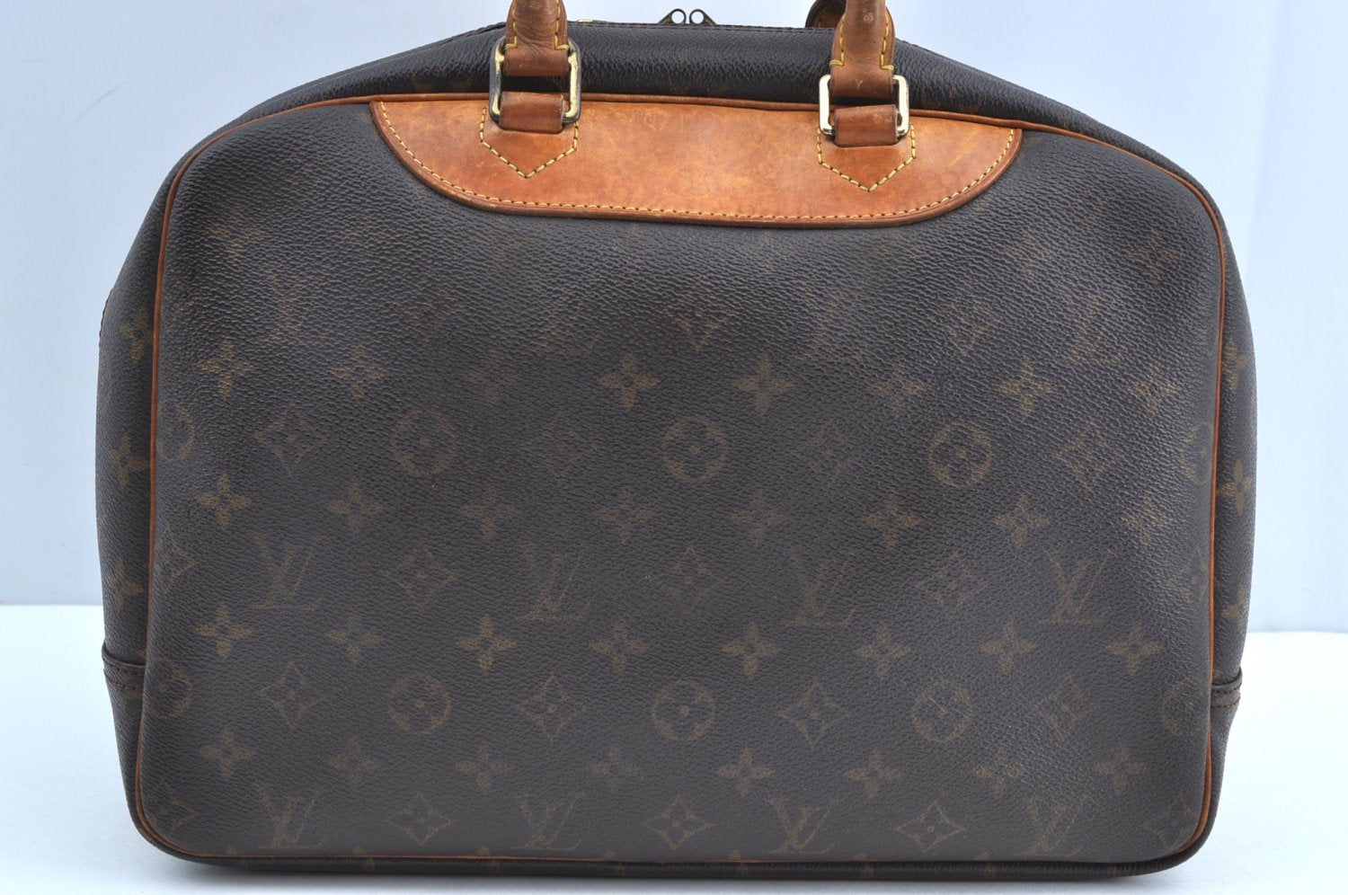 Authentic Louis Vuitton Monogram Deauville Hand Bag M47270 LV K5230