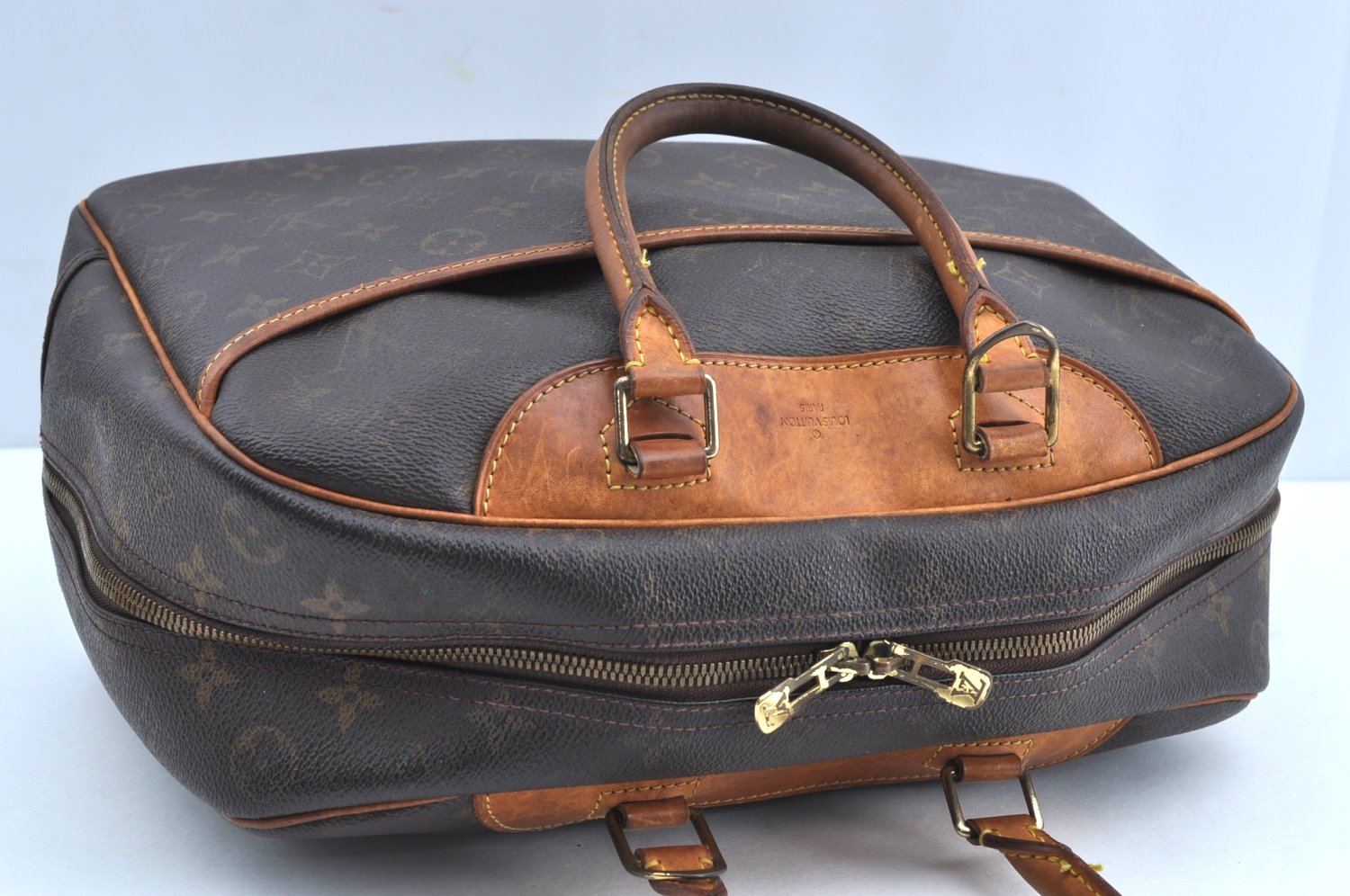 Authentic Louis Vuitton Monogram Deauville Hand Bag M47270 LV K5230