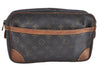 Authentic Louis Vuitton Monogram Compiegne 28 Clutch Hand Bag M51845 LV K5248