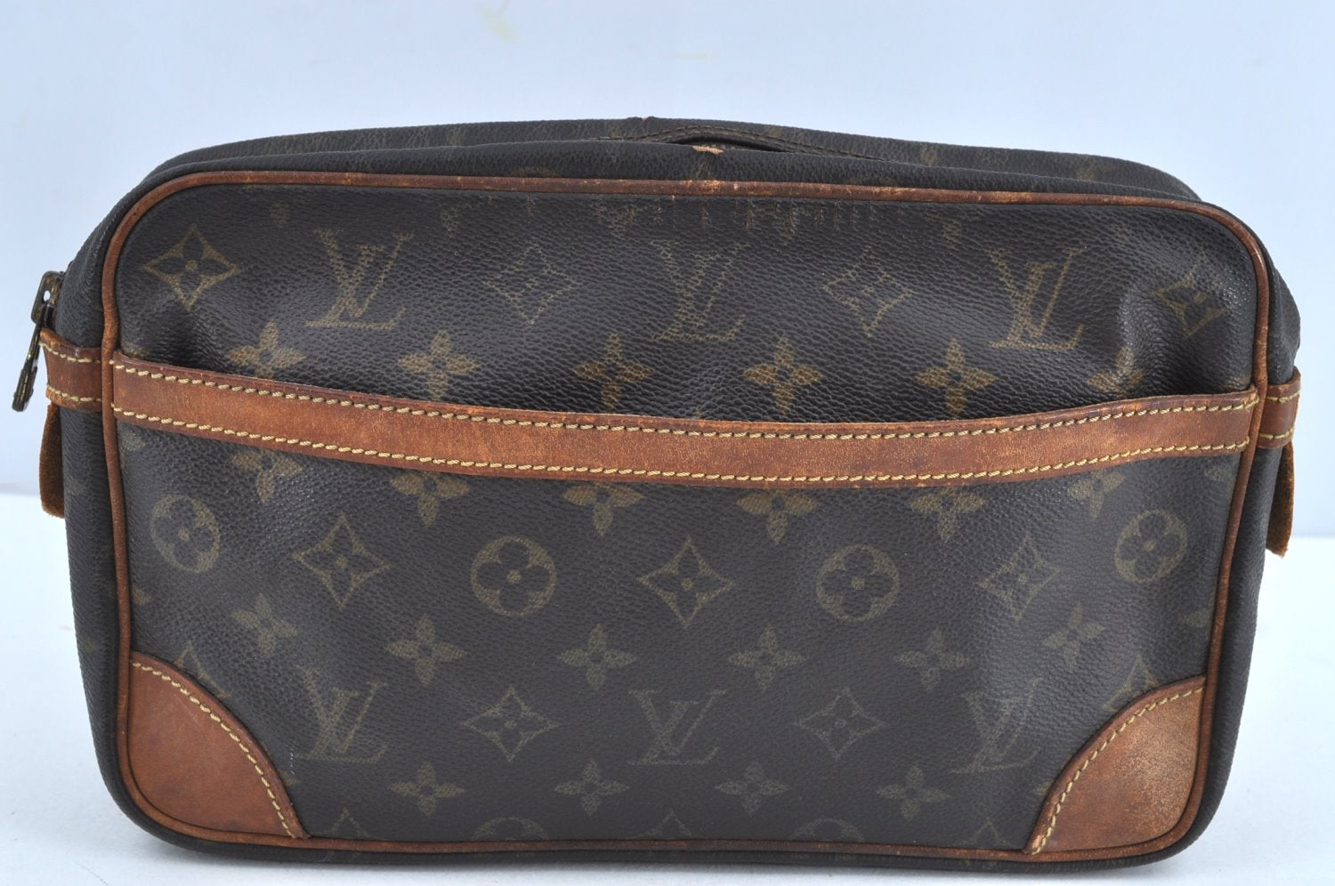 Authentic Louis Vuitton Monogram Compiegne 28 Clutch Hand Bag M51845 LV K5248
