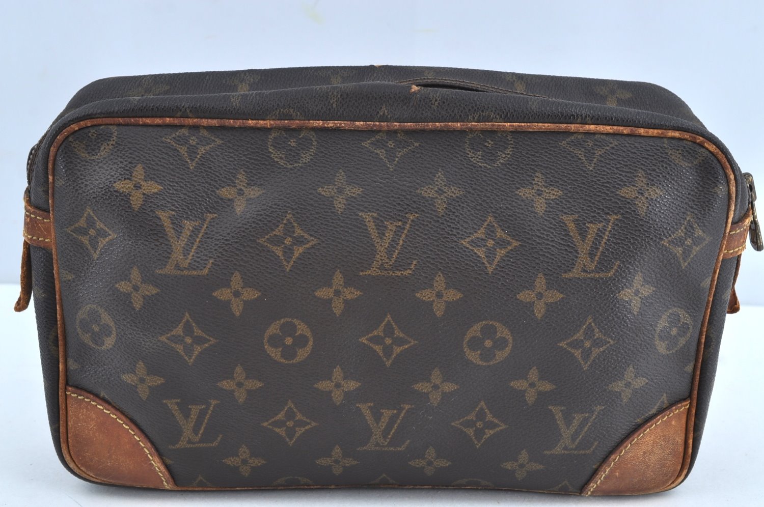 Authentic Louis Vuitton Monogram Compiegne 28 Clutch Hand Bag M51845 LV K5248