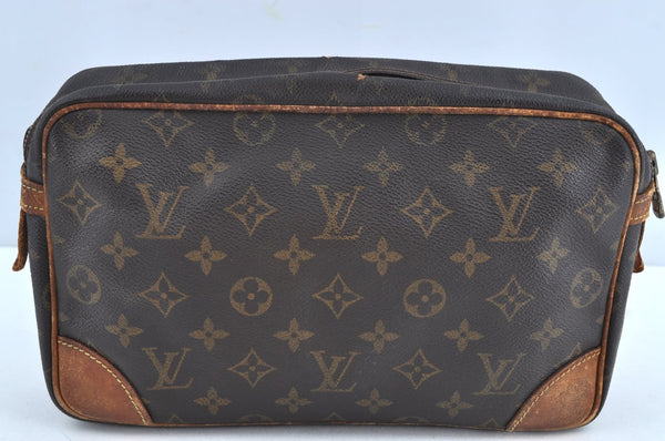 Authentic Louis Vuitton Monogram Compiegne 28 Clutch Hand Bag M51845 LV K5248