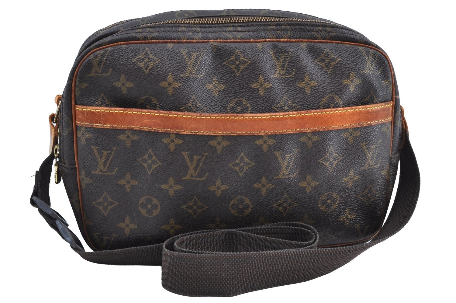 Authentic Louis Vuitton Monogram Reporter PM Shoulder Cross Bag M45254 LV K5250
