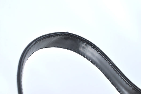 Authentic GUCCI Shoulder Hand Bag Purse Satin Leather 0013017 Black Junk K5264