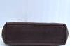 Authentic Salvatore Ferragamo Vara Leather Shoulder Tote Bag Brown Red SF K5266