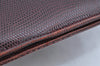 Authentic Salvatore Ferragamo Vara Leather Shoulder Tote Bag Brown Red SF K5266