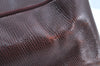 Authentic Salvatore Ferragamo Vara Leather Shoulder Tote Bag Brown Red SF K5266
