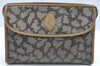 Authentic YVES SAINT LAURENT Clutch Hand Bag Purse PVC Gray K5269