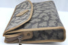 Authentic YVES SAINT LAURENT Clutch Hand Bag Purse PVC Gray K5269