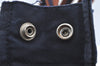 Authentic HERMES Fourre Tout PM Hand Tote Bag Purse Cotton Navy Blue K5270