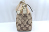 Authentic COACH Signature Shoulder Tote Bag Purse Canvas Leather Brown K5273