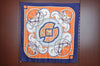 Authentic HERMES Carre 90 Scarf "WASHINGTONS CARRIAGE" Silk Navy Blue K5274