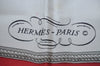 Authentic HERMES Carre 90 Scarf "REPRISE" Silk Red K5275