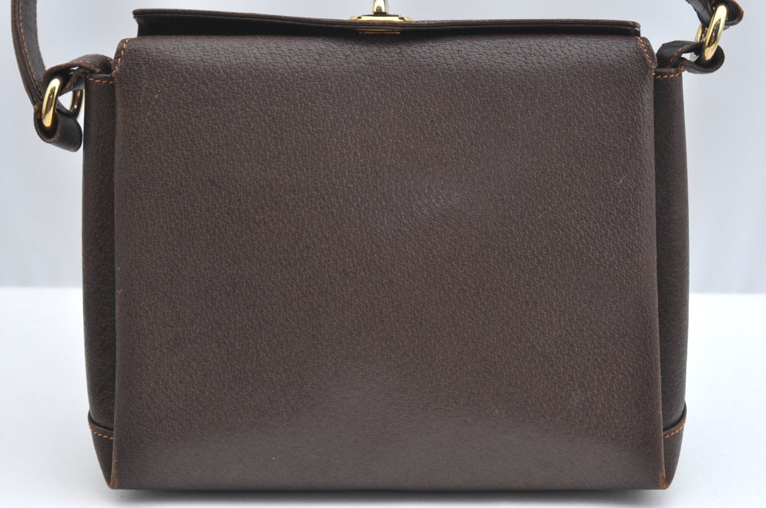 Authentic GUCCI Shoulder Hand Bag Purse Leather Brown K5277