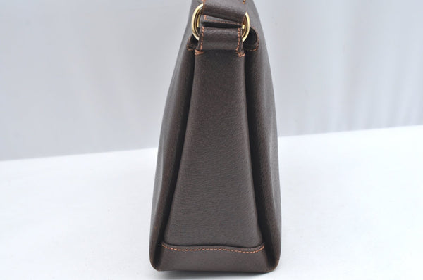 Authentic GUCCI Shoulder Hand Bag Purse Leather Brown K5277