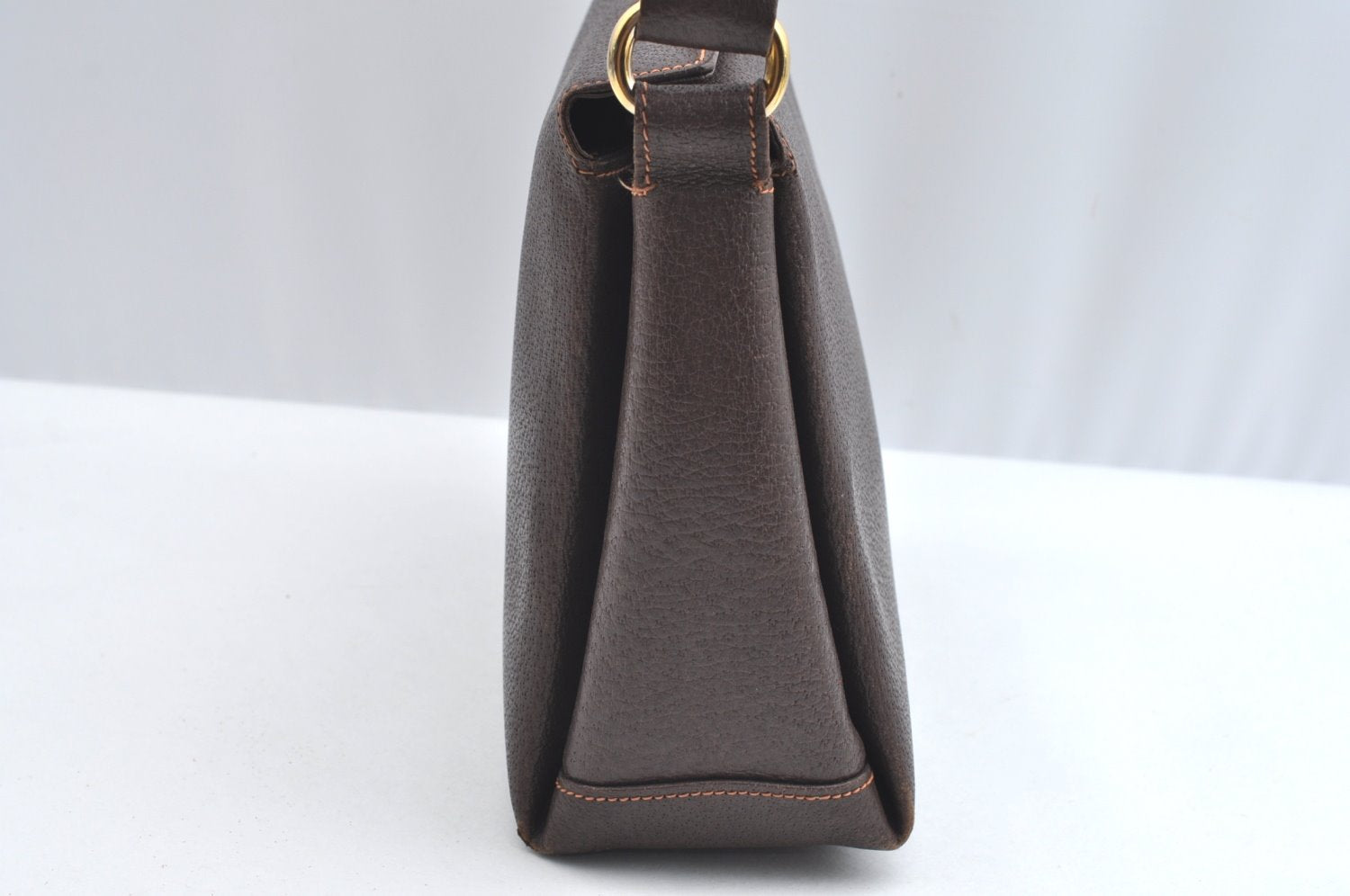 Authentic GUCCI Shoulder Hand Bag Purse Leather Brown K5277