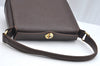 Authentic GUCCI Shoulder Hand Bag Purse Leather Brown K5277
