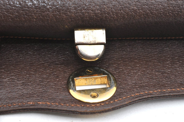 Authentic GUCCI Shoulder Hand Bag Purse Leather Brown K5277