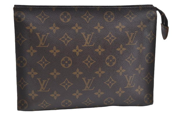 Auth Louis Vuitton Monogram Poche Toilette 26 Cosmetics Pouch Old Model LV K5292