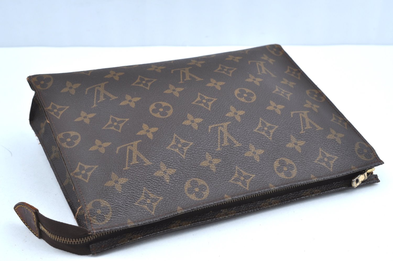 Auth Louis Vuitton Monogram Poche Toilette 26 Cosmetics Pouch Old Model LV K5292