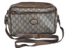 Authentic GUCCI Shoulder Cross Body Bag GG Plus PVC Leather Brown Junk K5293