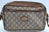 Authentic GUCCI Shoulder Cross Body Bag GG Plus PVC Leather Brown Junk K5293
