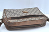 Authentic GUCCI Shoulder Cross Body Bag GG Plus PVC Leather Brown Junk K5293