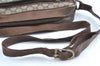 Authentic GUCCI Shoulder Cross Body Bag GG Plus PVC Leather Brown Junk K5293