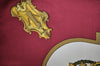 Authentic HERMES Carre 90 Scarf "Les Cles" Silk Bordeaux Red K5297