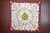 Authentic HERMES Carre 90 Scarf "Les Cles" Silk Bordeaux Red K5297