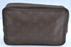 Auth Louis Vuitton Monogram Trousse Toilette 23 Clutch Hand Bag Old Model K5299