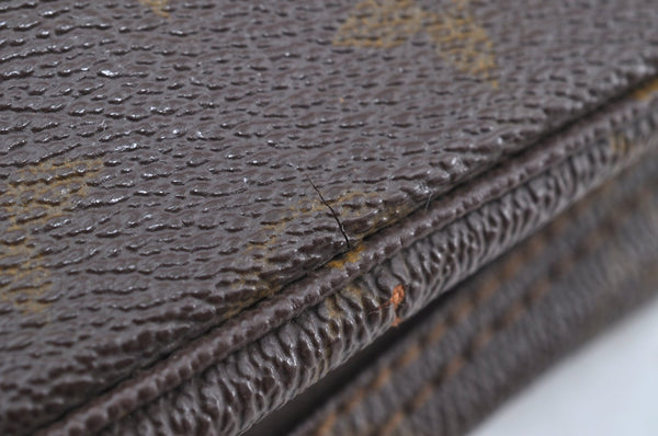 Auth Louis Vuitton Monogram Trousse Toilette 23 Clutch Hand Bag Old Model K5299