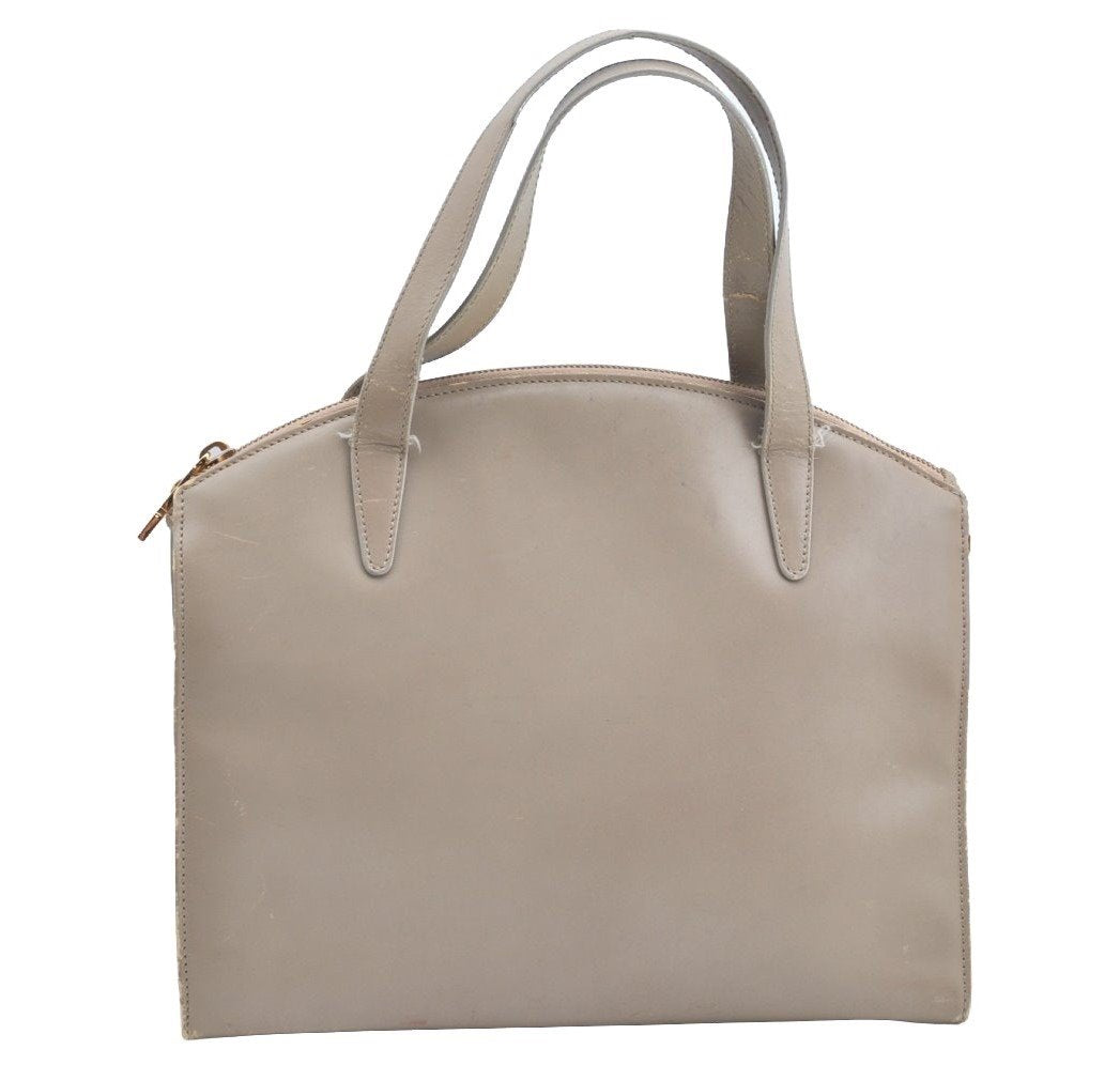 Authentic GUCCI Hand Bag Purse Leather Beige K5302