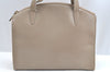 Authentic GUCCI Hand Bag Purse Leather Beige K5302