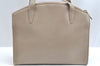 Authentic GUCCI Hand Bag Purse Leather Beige K5302