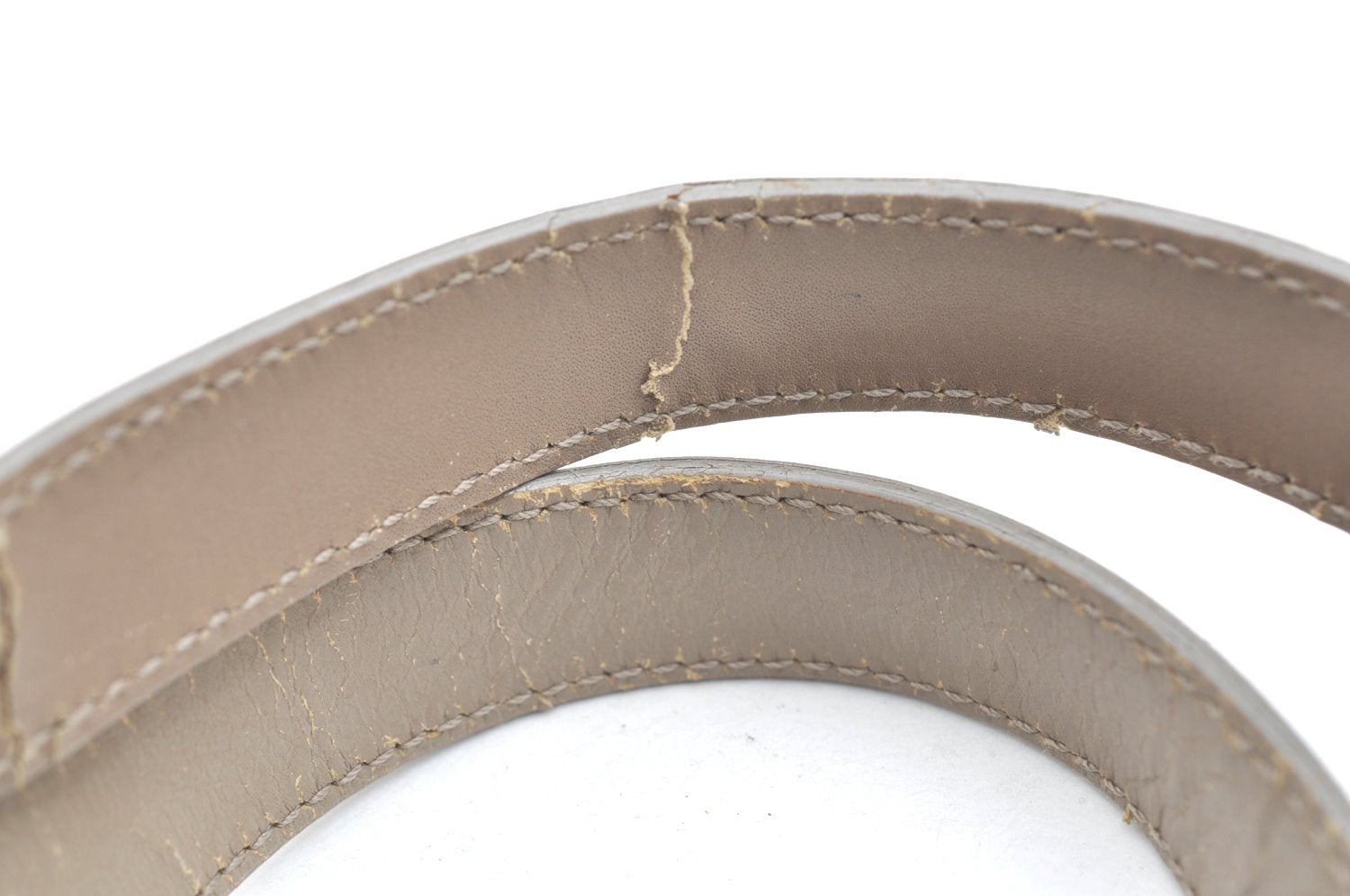 Authentic GUCCI Hand Bag Purse Leather Beige K5302