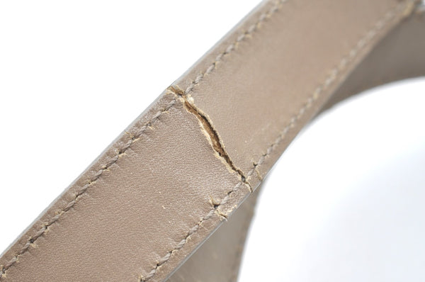 Authentic GUCCI Hand Bag Purse Leather Beige K5302