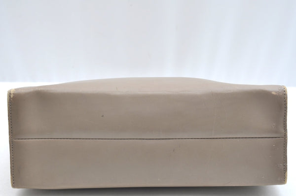 Authentic GUCCI Hand Bag Purse Leather Beige K5302