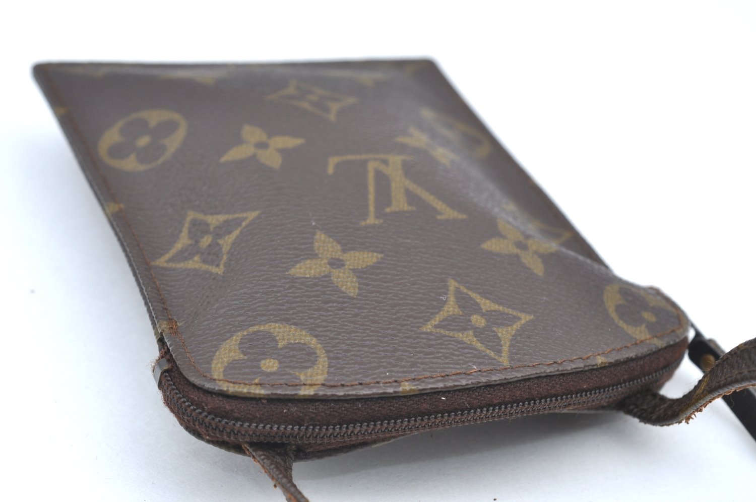 Auth Louis Vuitton Monogram Pochette Secret Shoulder Bag Pouch Old Model K5304