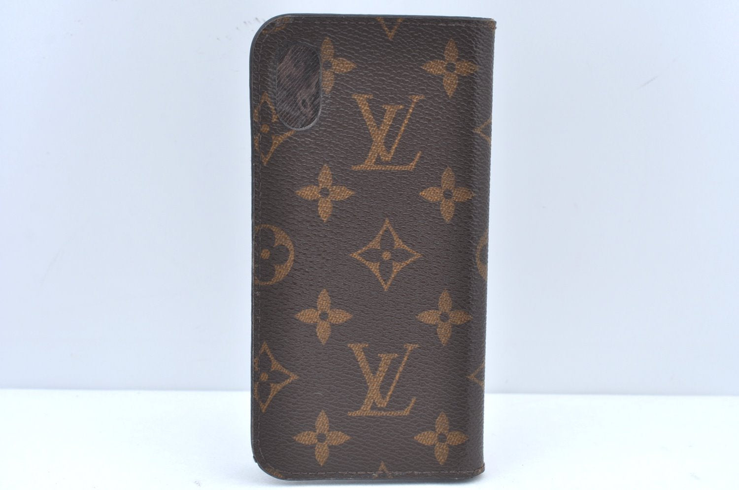 Authentic Louis Vuitton Monogram Folio Iphone X Xs Case M63443 LV K5305